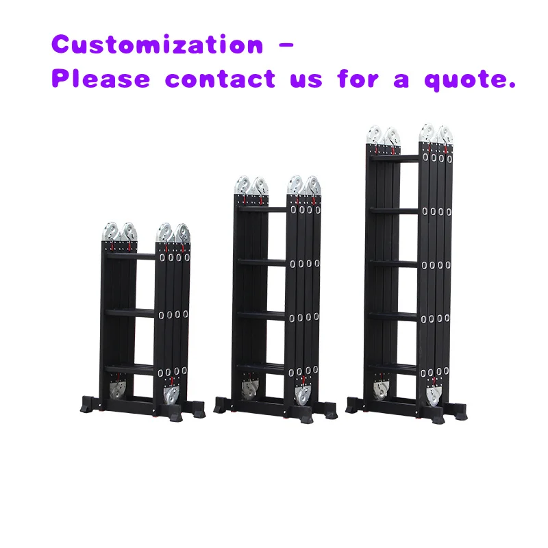 custom.Multifunctional Tall Ladder Platform Aluminium Ladder Aluminio Multiproposito Precio De Directo Ajustable Leaning Safety