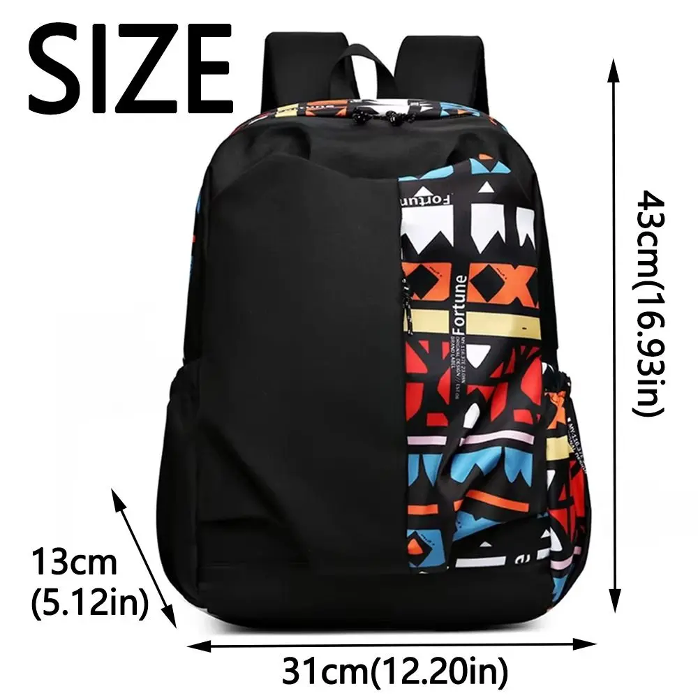 Oxford Fabric Outdoor Travel Bag Multiple Pockets Wear-resistant College Students Backpack Breathable Zipper