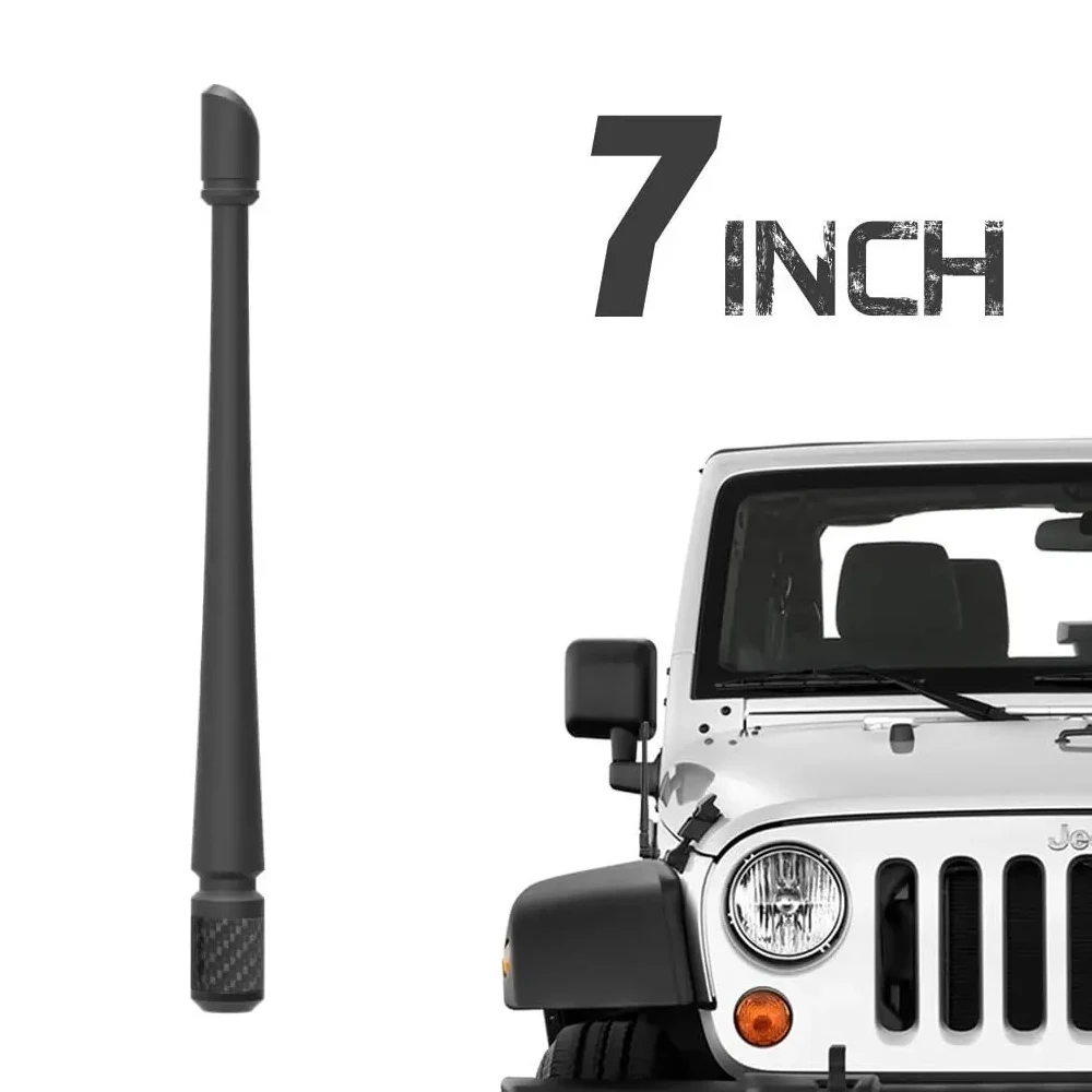 Car Flexible Rubber Antenna for Ford F150 Jeep Wrangler for Harley Davidson 7 inches Rubber Car Decoration Roof Antenna