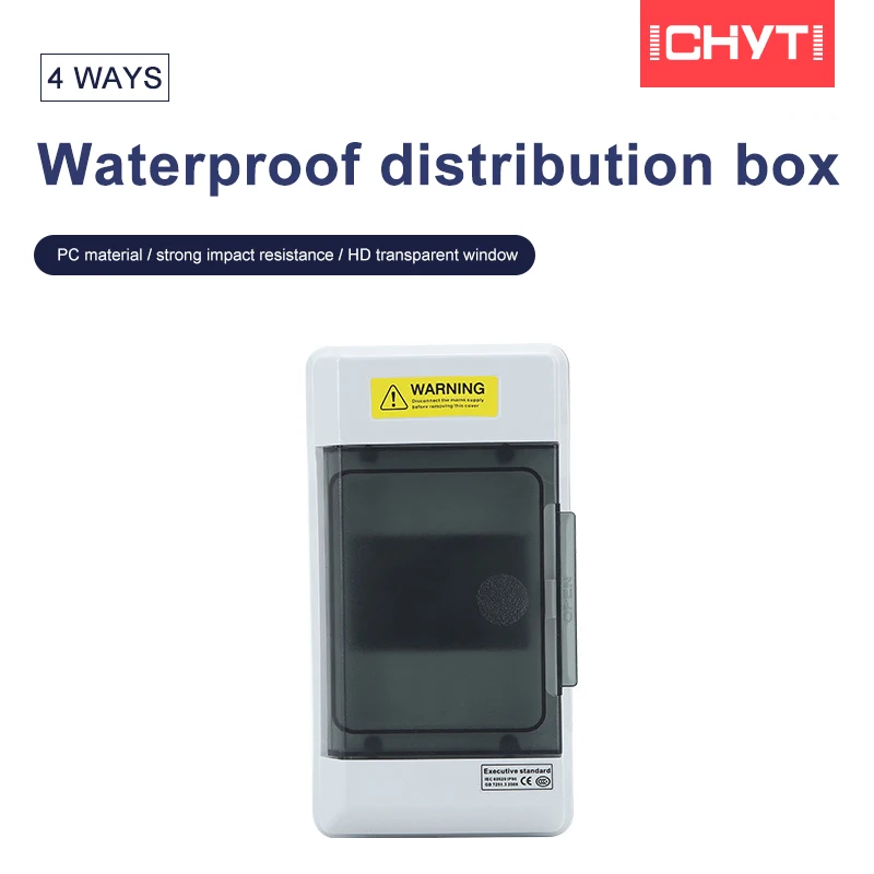 SH Series 4 Way IP66 Waterproof Distribution Box Rainproof Strong Current Open Mounted Plastic Outdoor Wiring Box