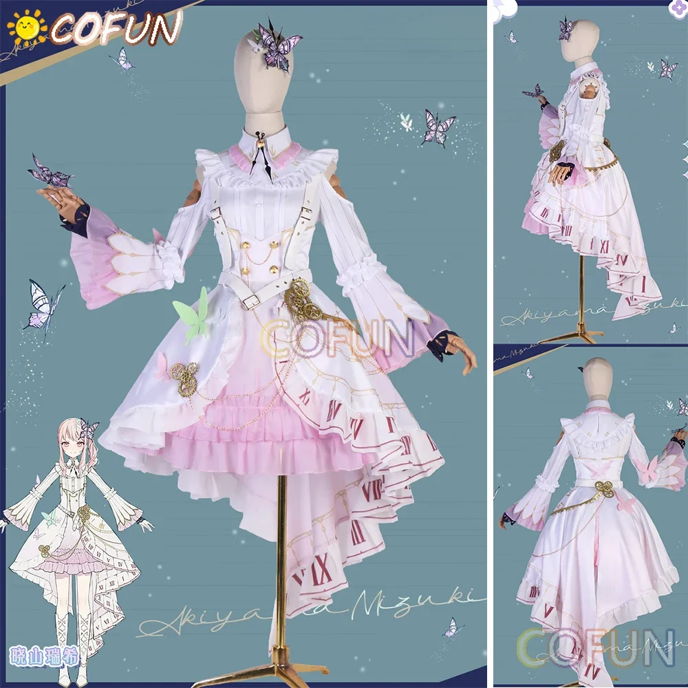 COFUN PJSK 3rd Anniversary Akiyama Mizuki Cosplay Costume Halloween Game Women Suit Project Sekai Lovely Gorgeous Dress White