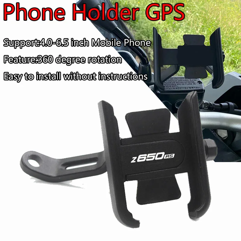 For Z650 Z900 Z900RS Z 650 900 900RS 2017-2024 Motorcycle CNC Handlebar Mobile Phone Holder GPS stand bracket