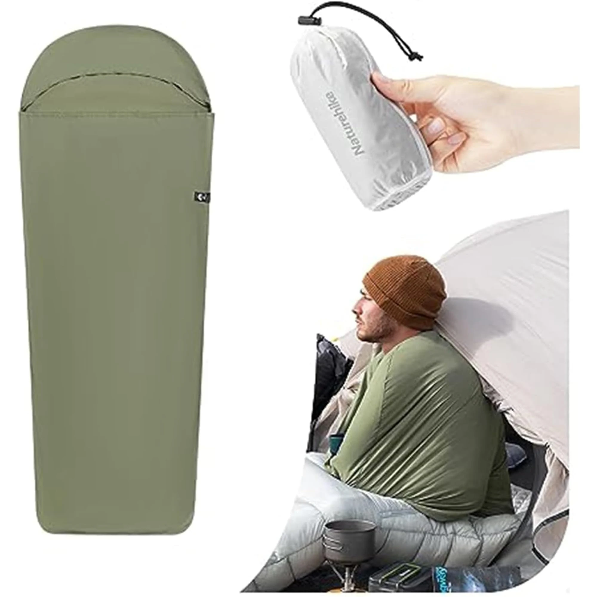Ultralight Sleeping Bag Liner Nylon Warm Sleeping Bags Inner Liner Single Travel Hotel Camping Sheet Travel Hiking Camping