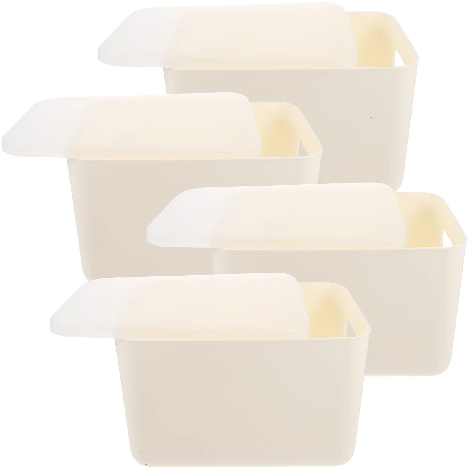 

4 Pcs Bin Storage Box Organizer Coat Hanger Bins with Lids Office Clothes