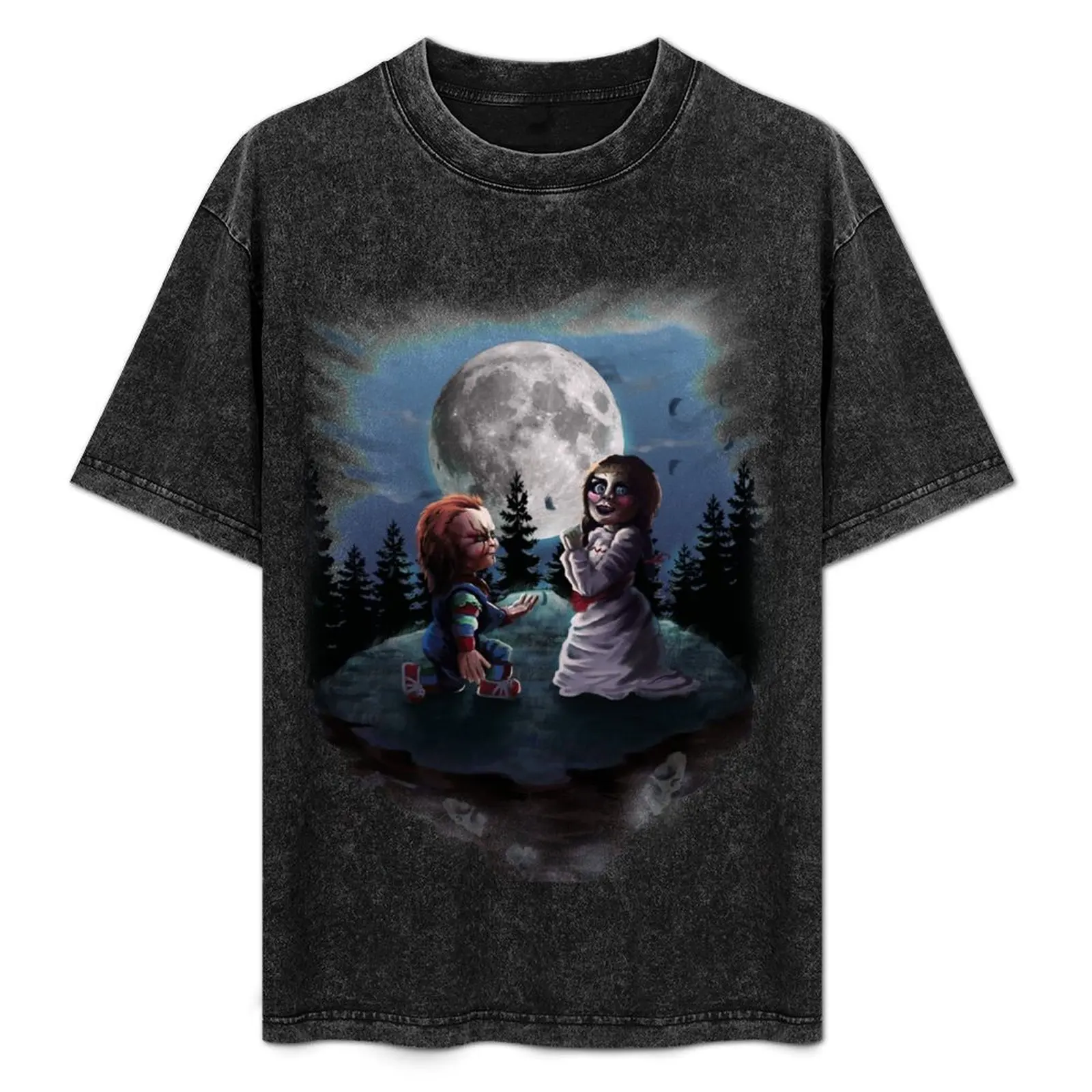 

Chucky vs Annabelle T-Shirt valentines clothes T-shirts man vintage anime shirt Men's t shirts