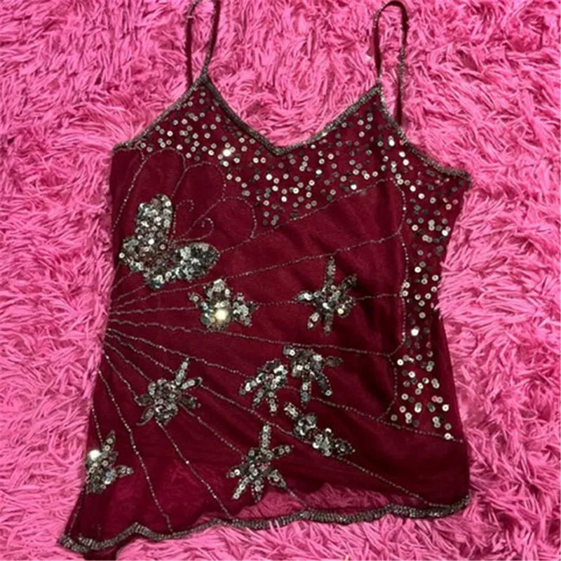 أزياء شبكة الترتر قمم المرأة الصيف الخامس الرقبة مثير أكمام المحاصيل الأعلى البريق عطلة الشاطئ حزب نادي ضمادة القمم