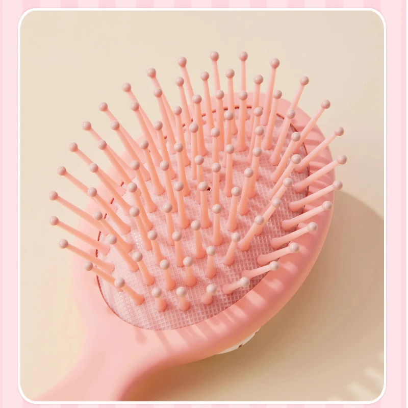 Sanrio Cartoon Pattern Air Cushion Comb Hello Kitty Airbag Cushion Comb Kuromi Cinnamoroll Y2k Things Black Portable Combs Girls