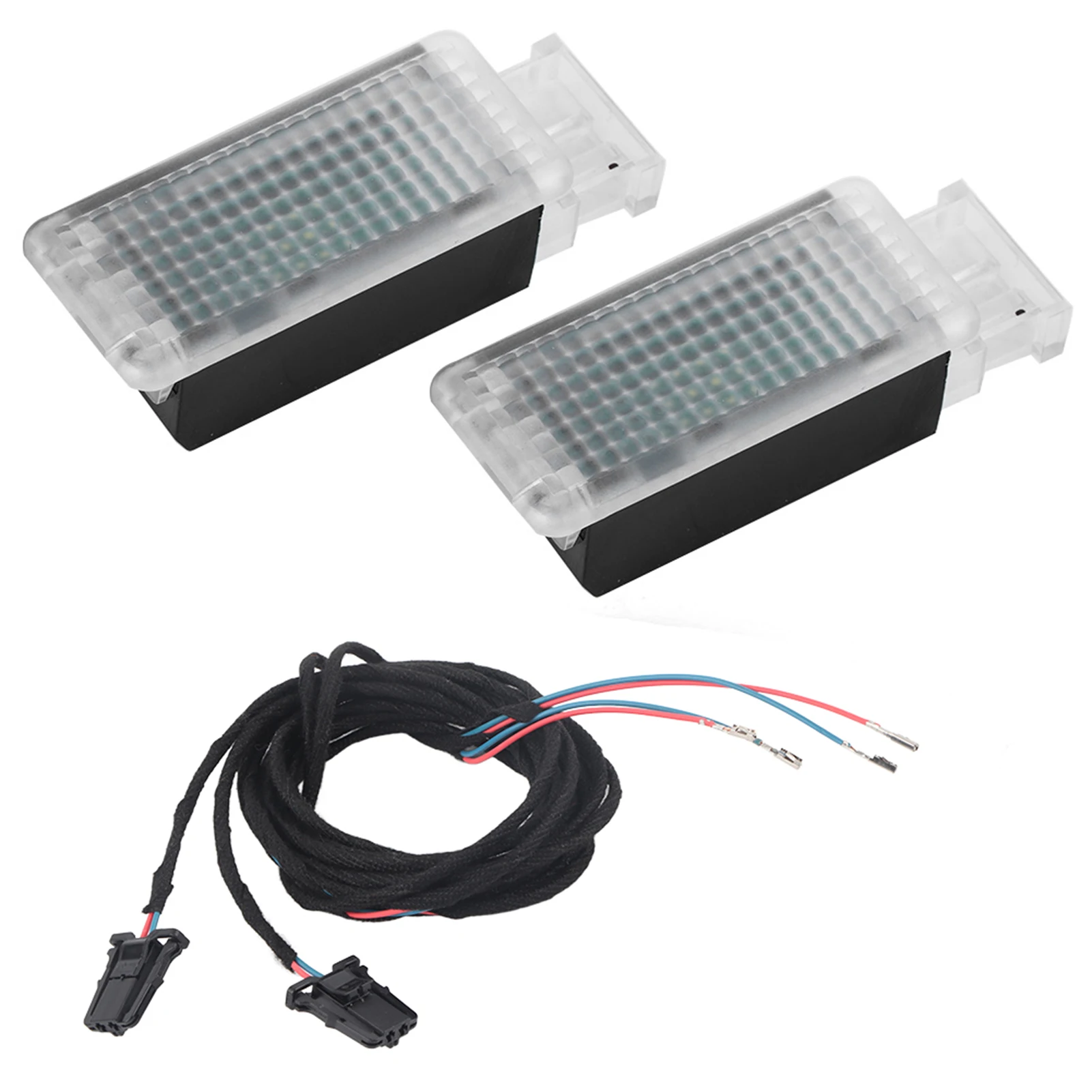 2Pcs Footwell Light Kit OEM 5G0947409 Coding Required For VW Golf 7 MQB Front Rear Ambient Interior LED