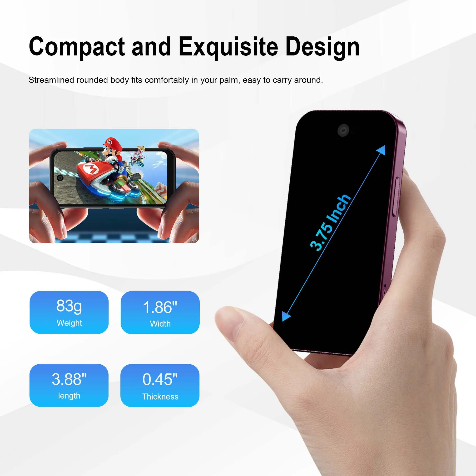 SERVO Cute Pocket Mini Smartphone 3.75