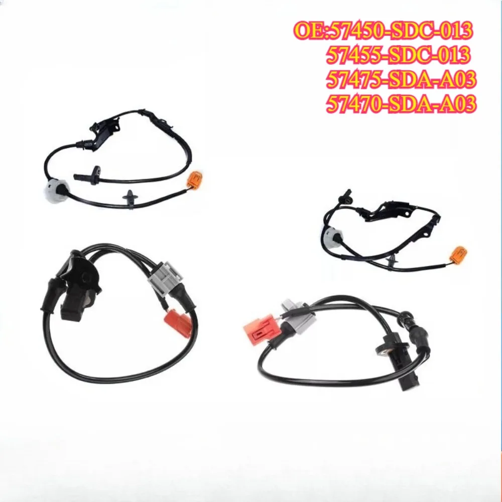 

High quality New For 57450-SDA 57455-SDA 4Pcs 1Set ABS Wheel Speed Sensor For Honda Accord 2003-2007
