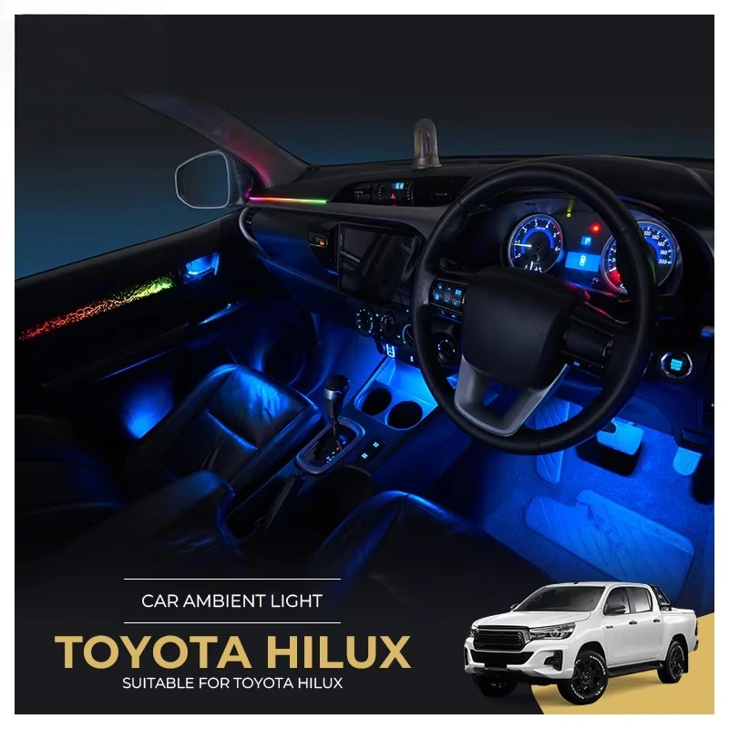 Smart multi-color interior lights for Toyota Hilux - app control and atmosphere upgrade
