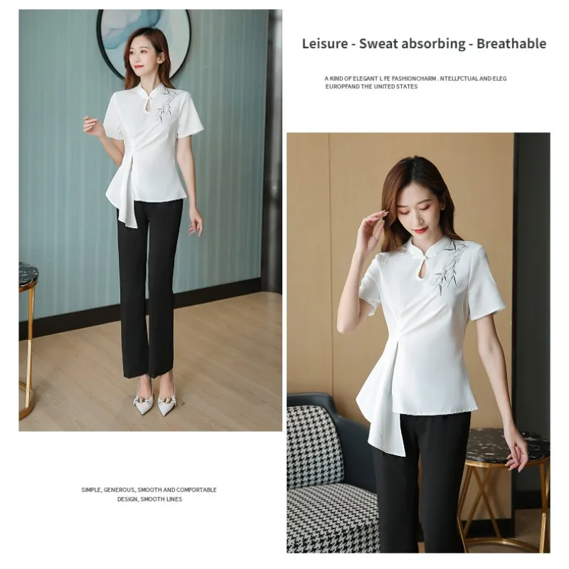 2024 Esthetic Uniform Thai Massage Beauty Salon Suit Women's Spa Beautician Clothing Hotel Massage Women Workwear S-3XL Size