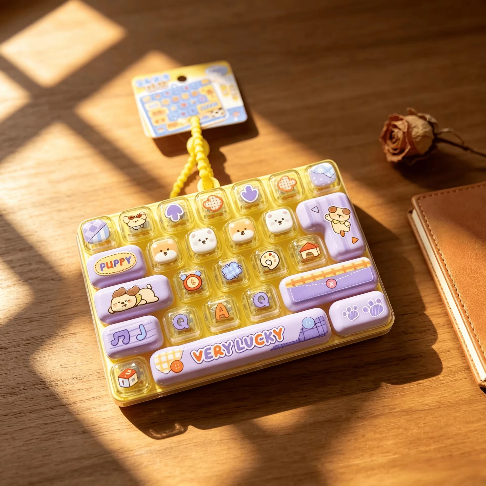 26 Grid Keyboard Keycap Clicker Anti‑stress Key Cap Keychain Bag Pendant Cartoon Fidget Keyboard Keychain Charms Models Gift view 6