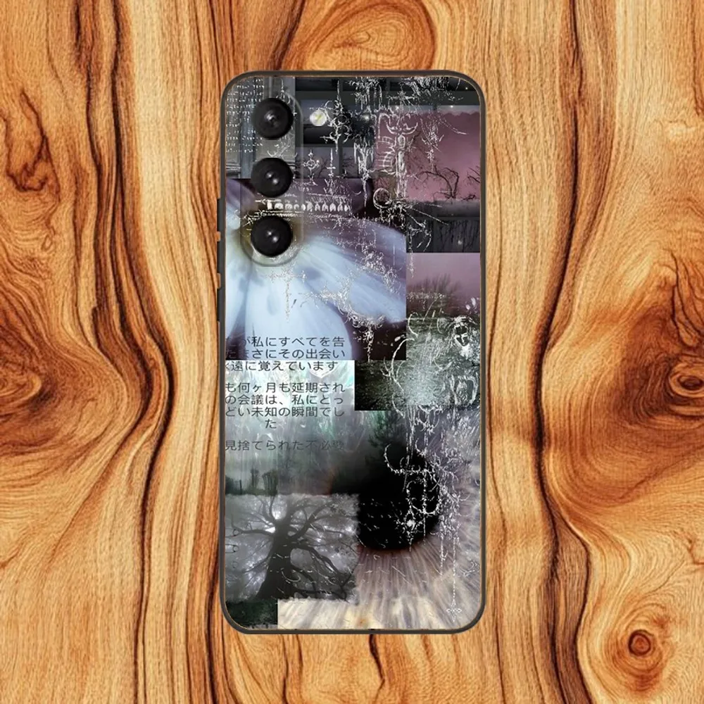 Coquete gótico cybersigilismo capa de telefone para samsung s 25,24,23,22,30,21,10,9,ultra,plus,lite,fe,4,5 g preto capa macia