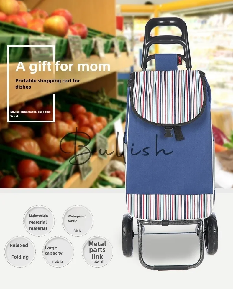 Shopping cart Small trolley Light Foldable Elderly Hand Carts Handling