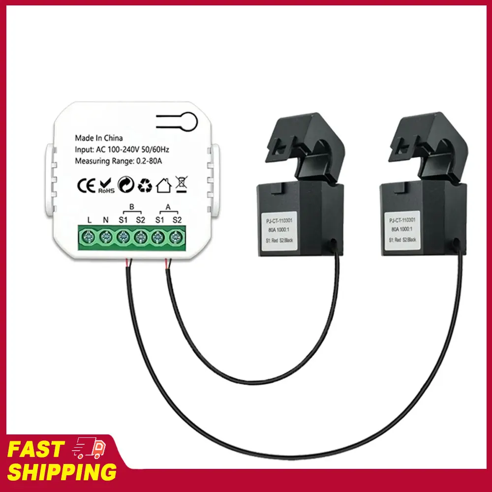 Compteur de surveillance bidirectionnelle de la production et de la consommation d'énergie du système solaire photovoltaïque, compteur d'énergie intelligent Tuya ZigBee, moniteur de puissance
