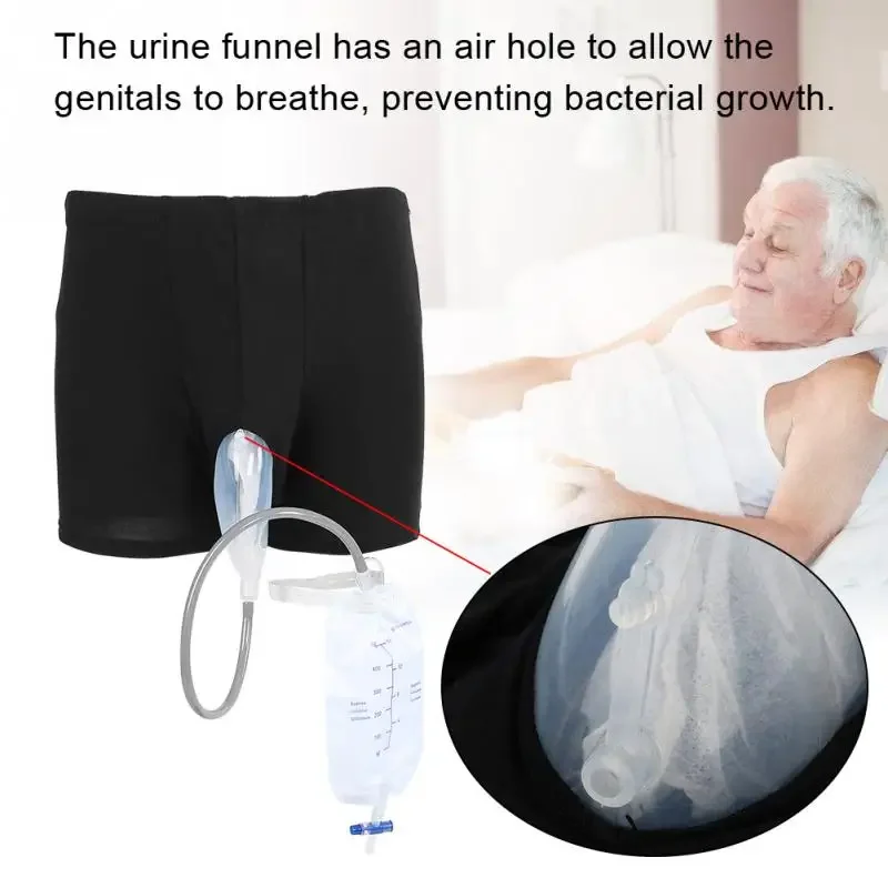 Medical Silicone Urine Collector Bag Adults Urinal with Urine Catheter Bags for Older Men Woman Elderly Toilet Pee Holder 3 Size