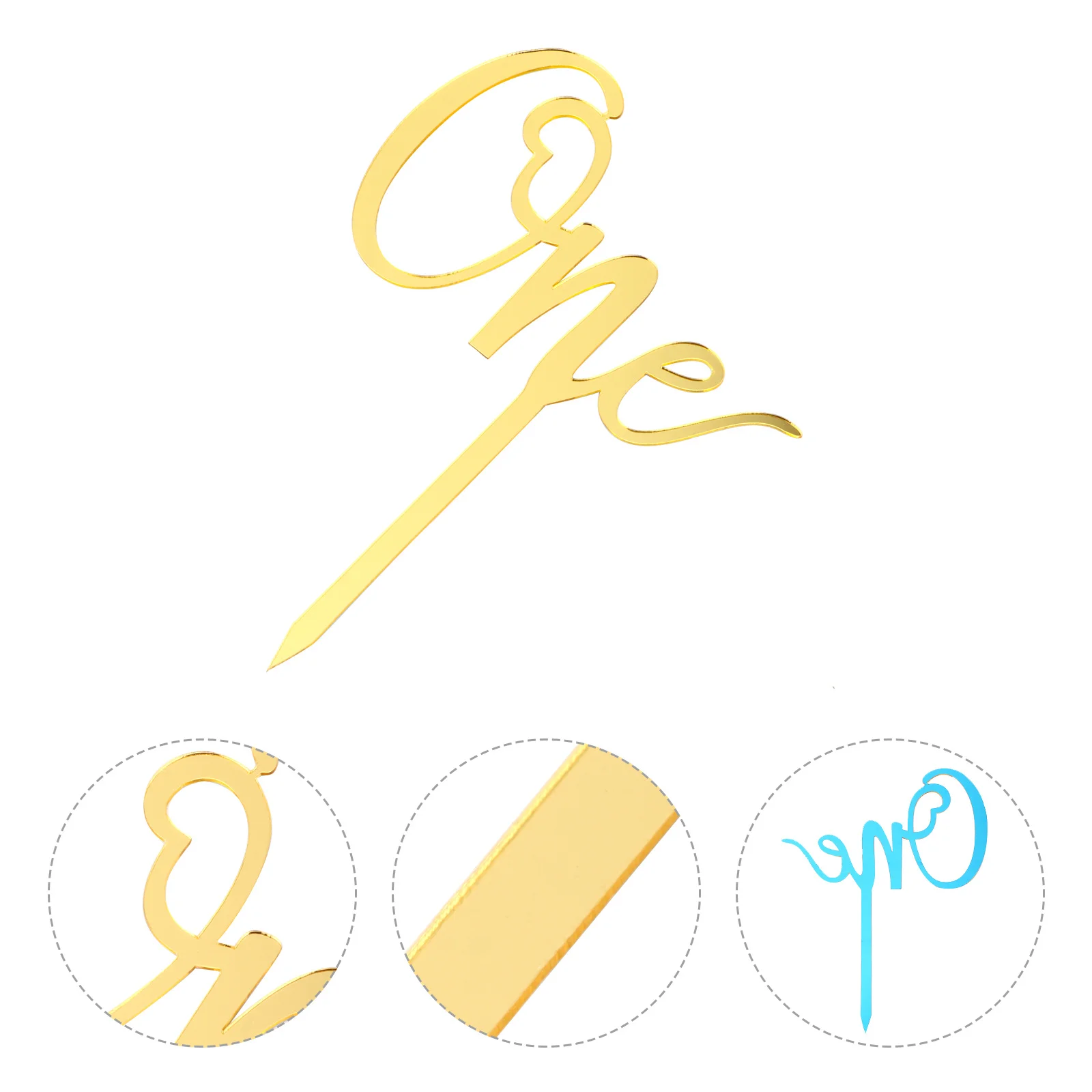 

10Pcs One Birthday Cake Insert Topper Safe for Kids and Adults Perfect for Cupcakes and Food Decorations Cake Topper