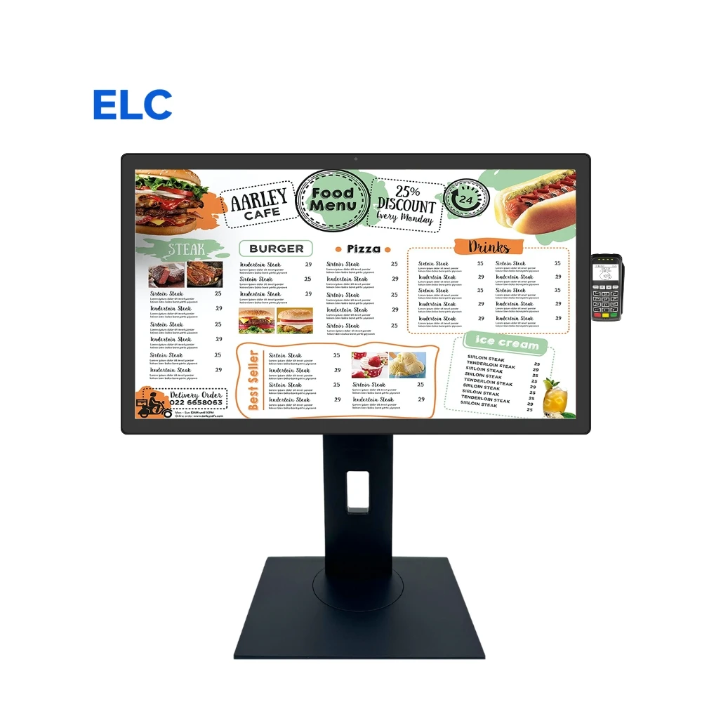 

32-дюймовый киоск с сенсорным экраном, система заказа ресторана, Android 13, настольный планшет, киоск, программное обеспечение Pos для розничной системы