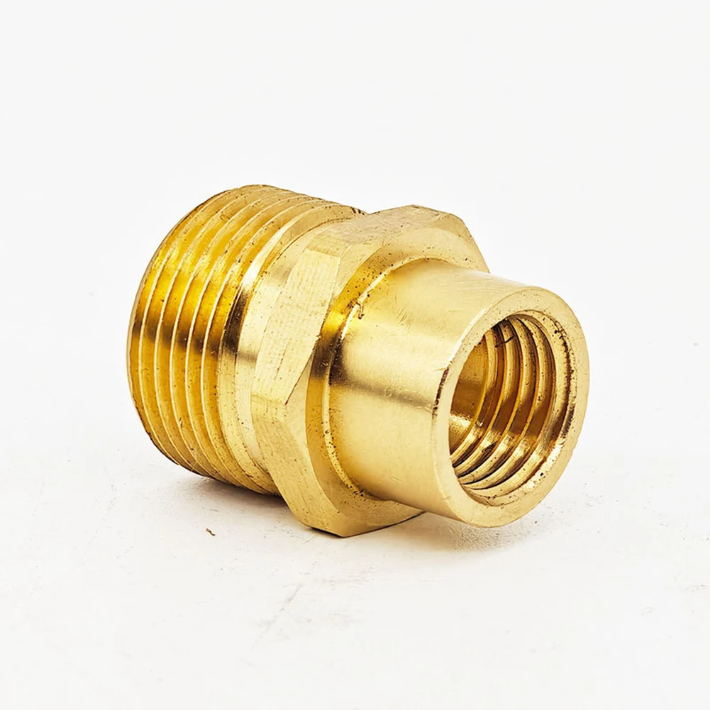 Pressure Washer Adapter Foam Nozzle Brass Connector Kit Inside14x1.5 To Outside 22x1.5 For Karcher Adapter Car Washing Tools