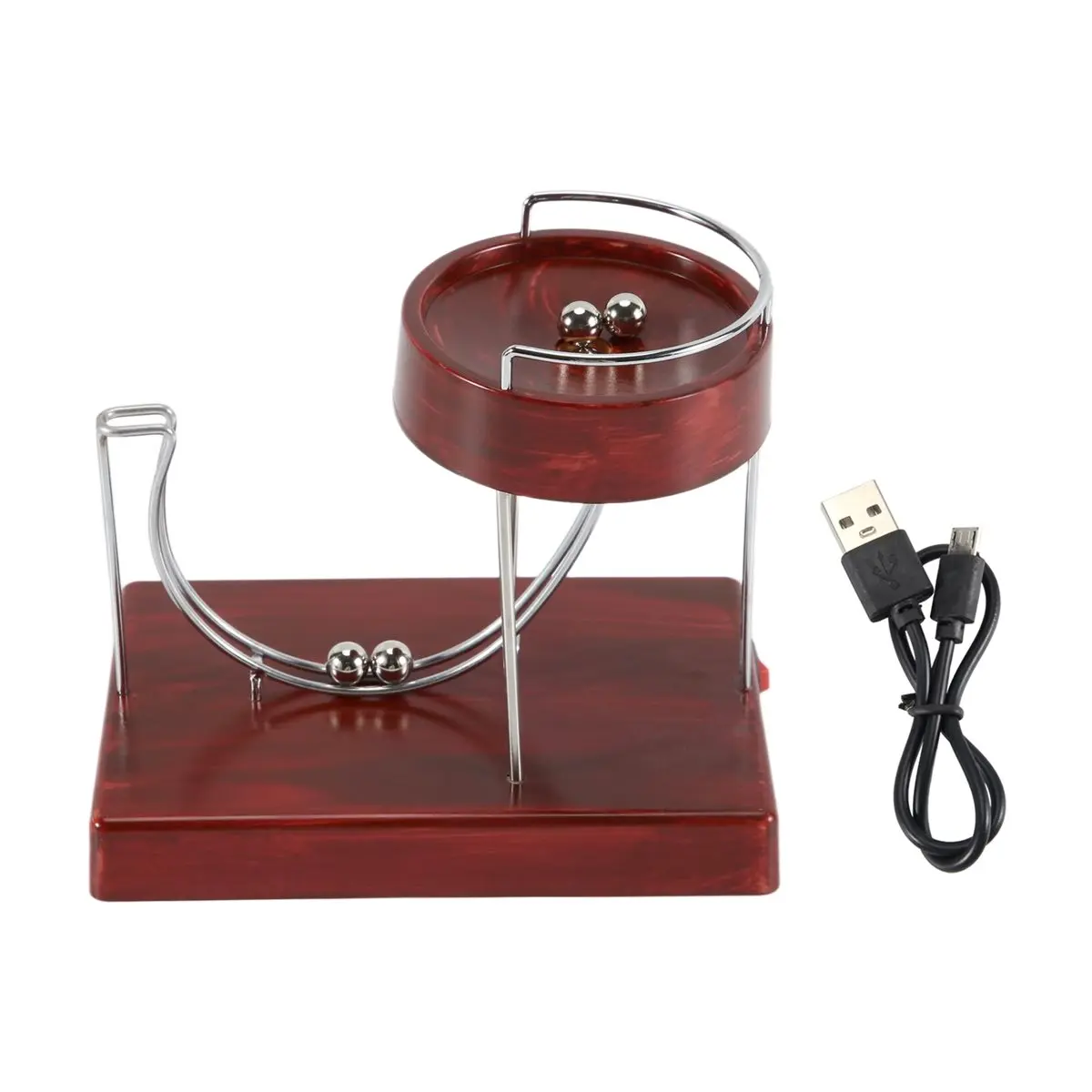 ABFS  Art Movement Machine Art Motion Inertial Metal Automatic Jumping Table Toy Wood Grain