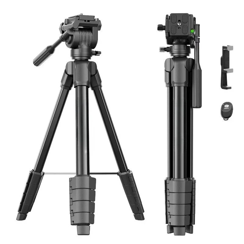 

Professional Aluminum Camera Tripod Digital Camera, Remote Black Max Load 11lb