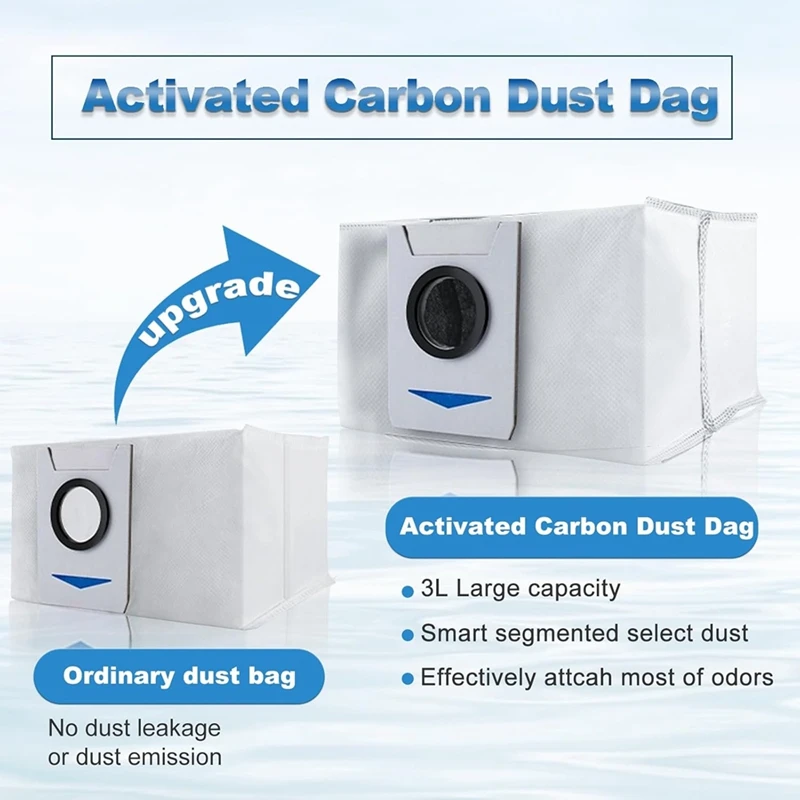 20 buah untuk Ecovacs Deebot T20 Omni menyapu Aksesori Robot sisi utama sikat debu tas pel pembersih bagian pengganti