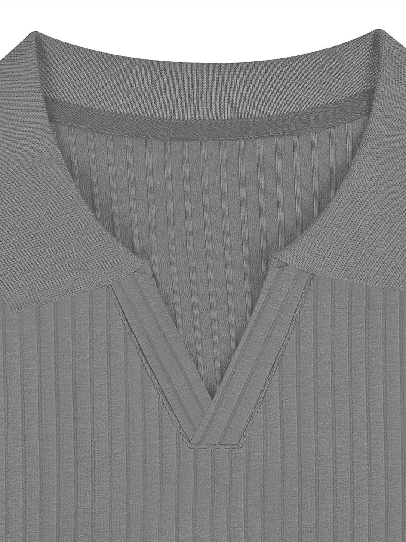 Neues Sommer-Herren-Freizeit-Poloshirt mit Kragen, V-Ausschnitt und Kurzen Ärmeln für den Täglichen Gebrauch – Detail 36