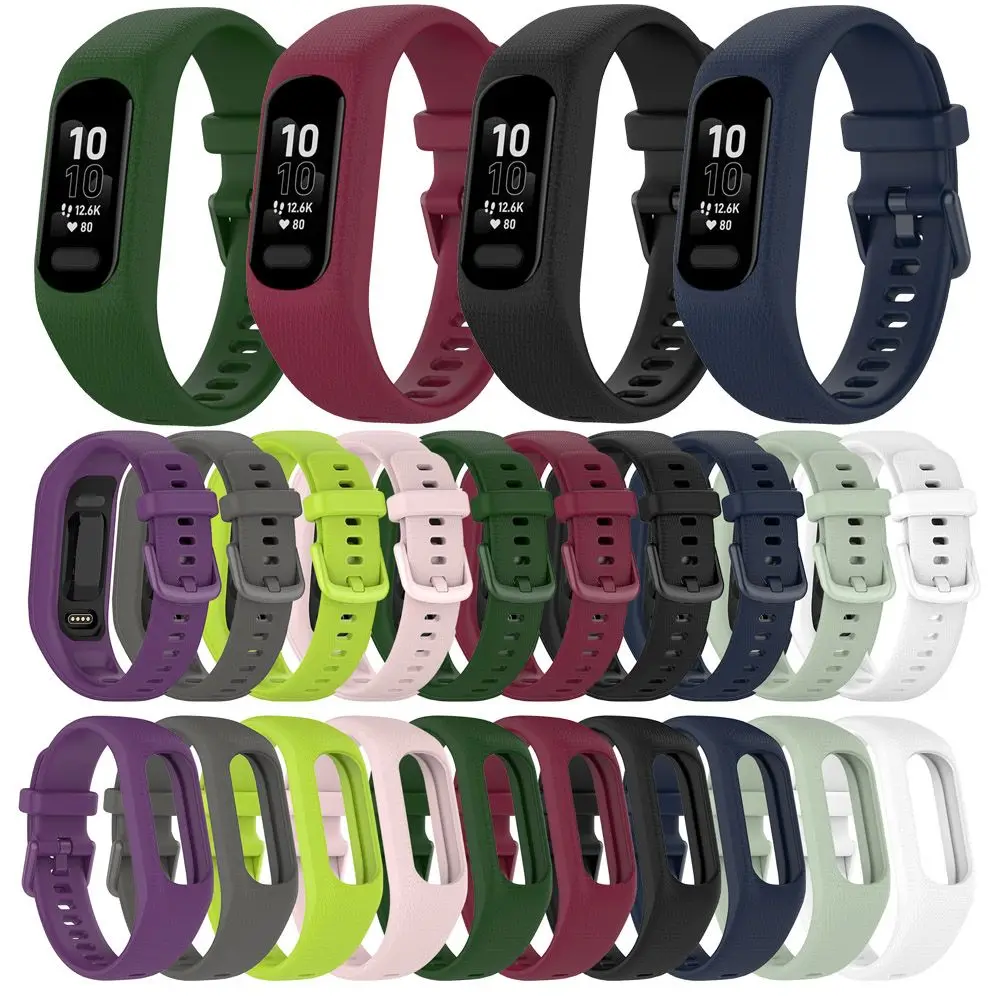 Silicone Strap Substituição para Garmin Vivosmart 5, Pulseira de Pulso, Sport Pulseira, Fivela de Metal Watch Band, Moda Pulseira