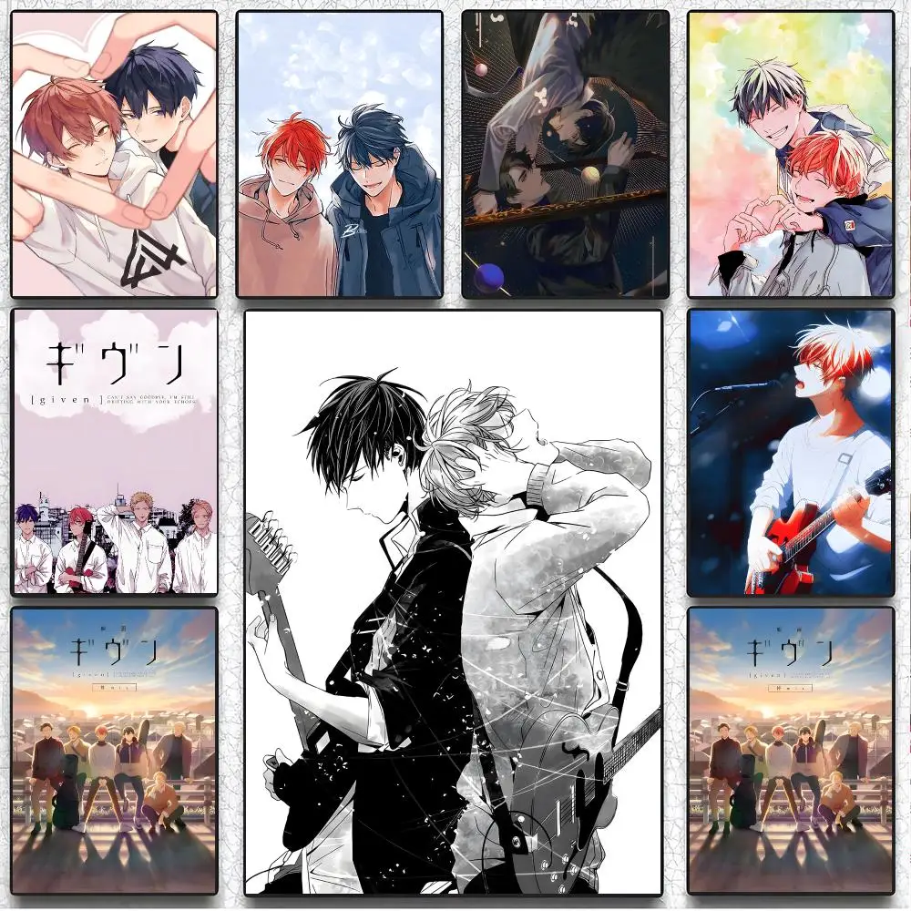 Anime Bl G-GIVEN Poster Art Wall Decor, Indoor Outdoor for Collectors