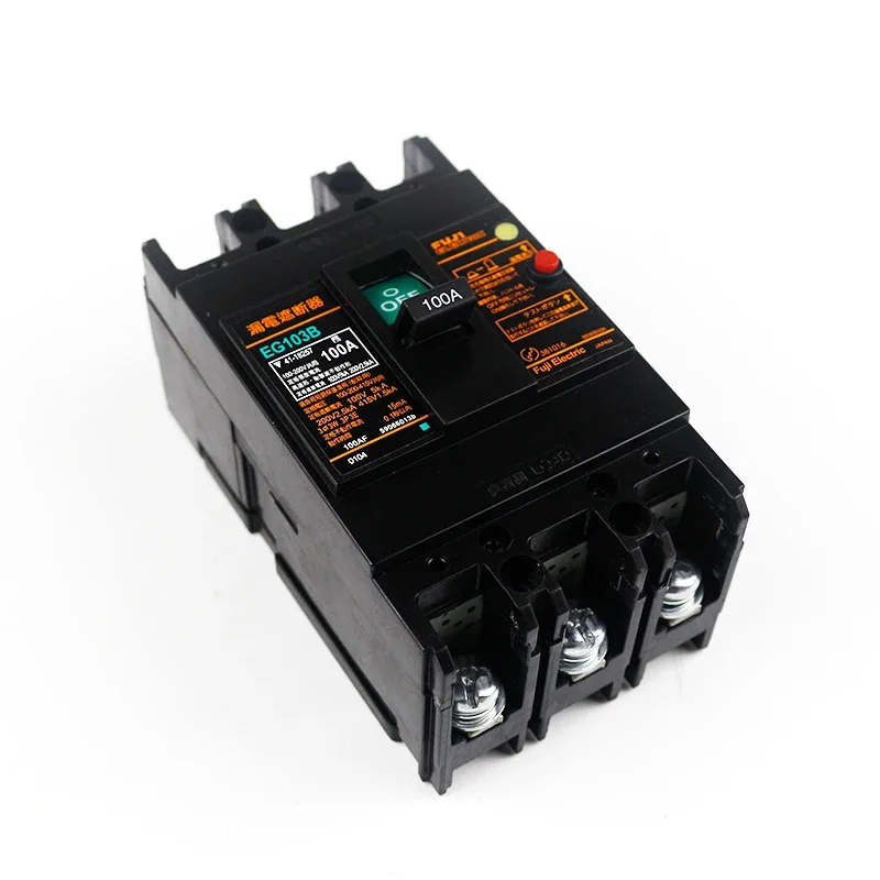 

EG103B Circuit Breaker Three-phase Leakage Switch 100A75A60A Response Time 8ms Rated Voltage 400V Circuit Breaker EG103B