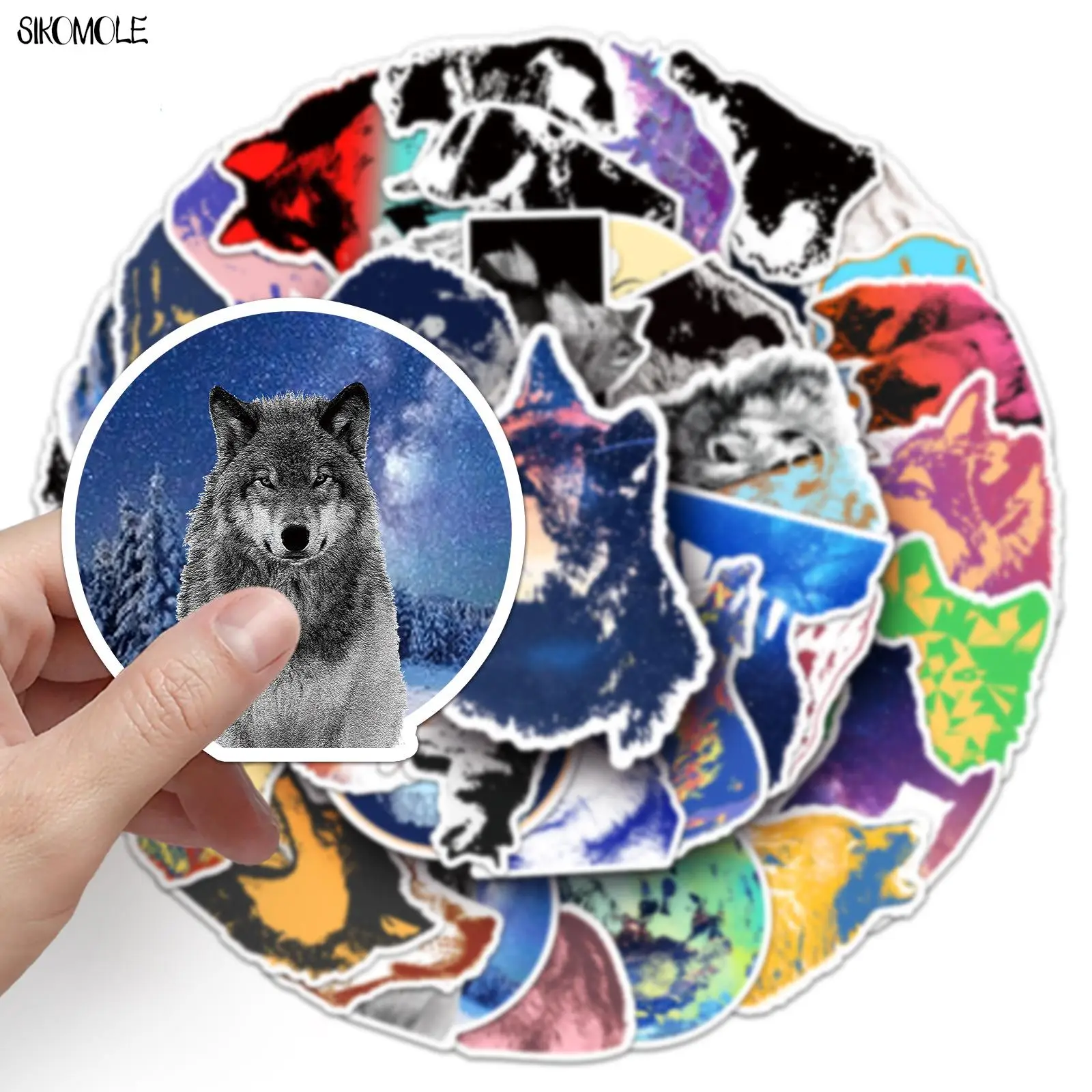 10/30/50PCS Cartoon Animal The Wolf Stickers For DIY Suitcase Skateboard Laptop Luggage Fridge Decorative Decal Graffiti Sticker