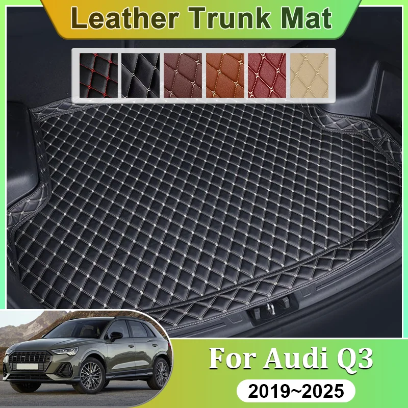 Car Trunk Boot Mat For Audi Q3 F3 Sportback MK2 2019~2025 2020 Rear Carpet Floor Pad Wear-resistant Anti-dirty Auto Accessories