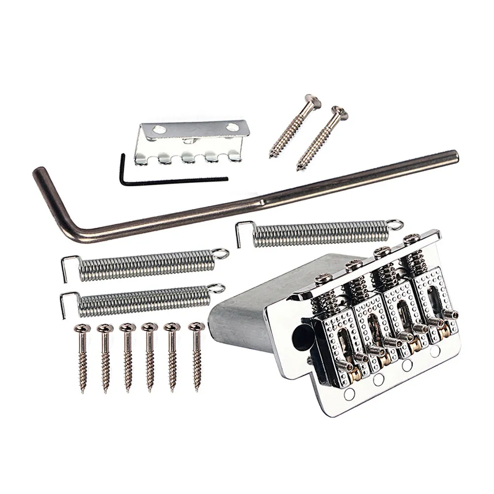

4-струнная металлическая тремоло-система с седлами для гитары, запасные части, точно обработанные, в винтажном стиле, подходят для Strain Plate