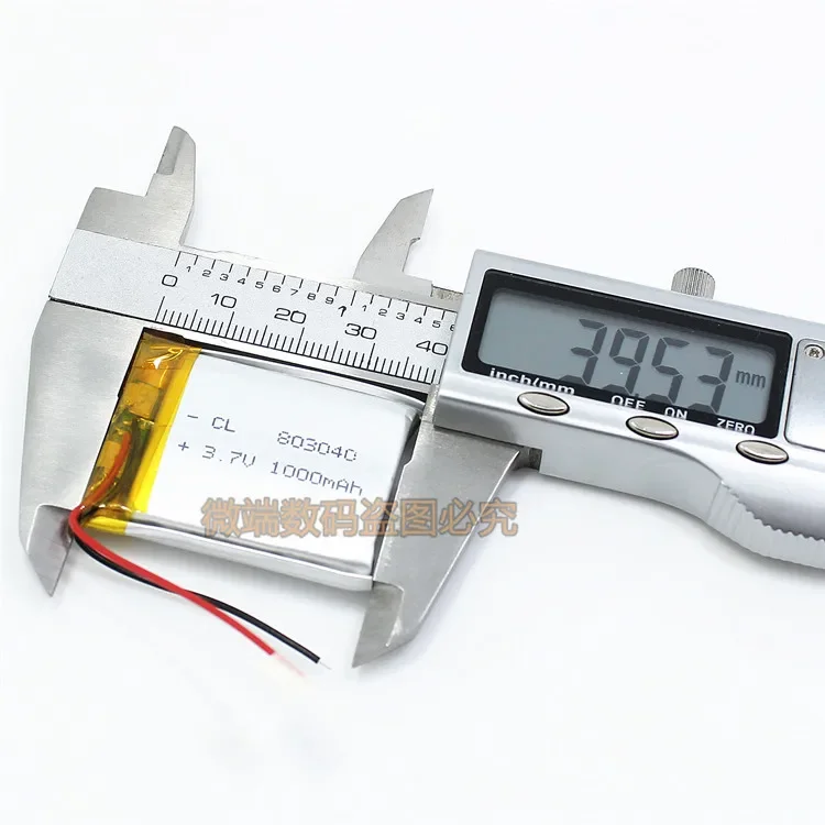 3,7 V Lithium-Polymer-Akku 803040   900 mAh kabelloser Bluetooth-Lautsprecher, Audiokarte, Kanone, Versand, wiederaufladbare Li-Ionen-Zelle