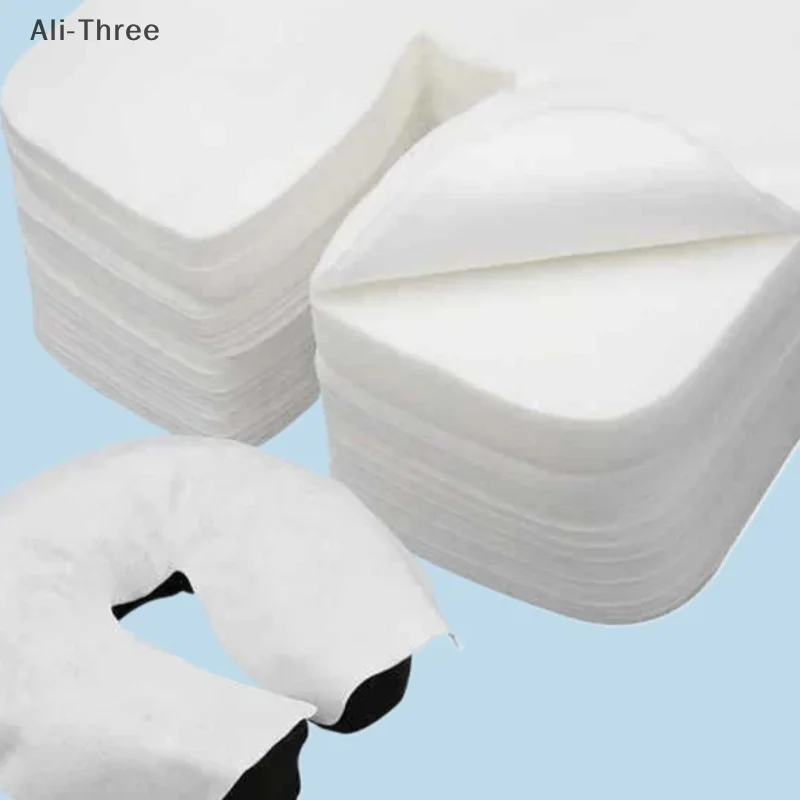 100/200Pcs SPA Face Massage Pad Beauty Salon Massage Headrest Pad Disposable Cotton Pillow Towel Cover Face Skin Care Tool