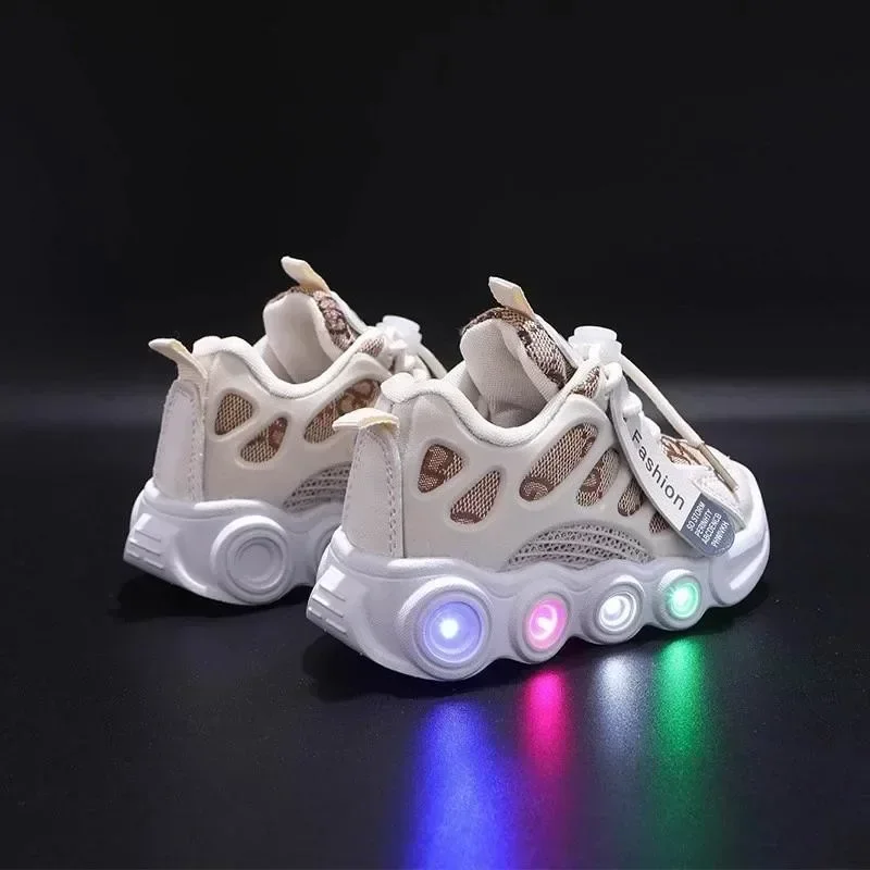 Kids Shoes Boys Sneakers Leather Waterproof Air Mesh Shoes White Children Sport Running Girls Sneaker Teen Brand School Trainers