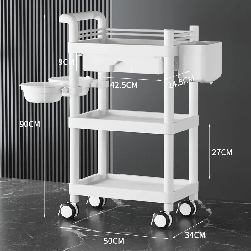 

Barber Rolling Beauty Salon Trolley Tool Cart Manicure Salon Trolley Cosmetic Tattoo Carrello Attrezzi Beauty Furniture BLST