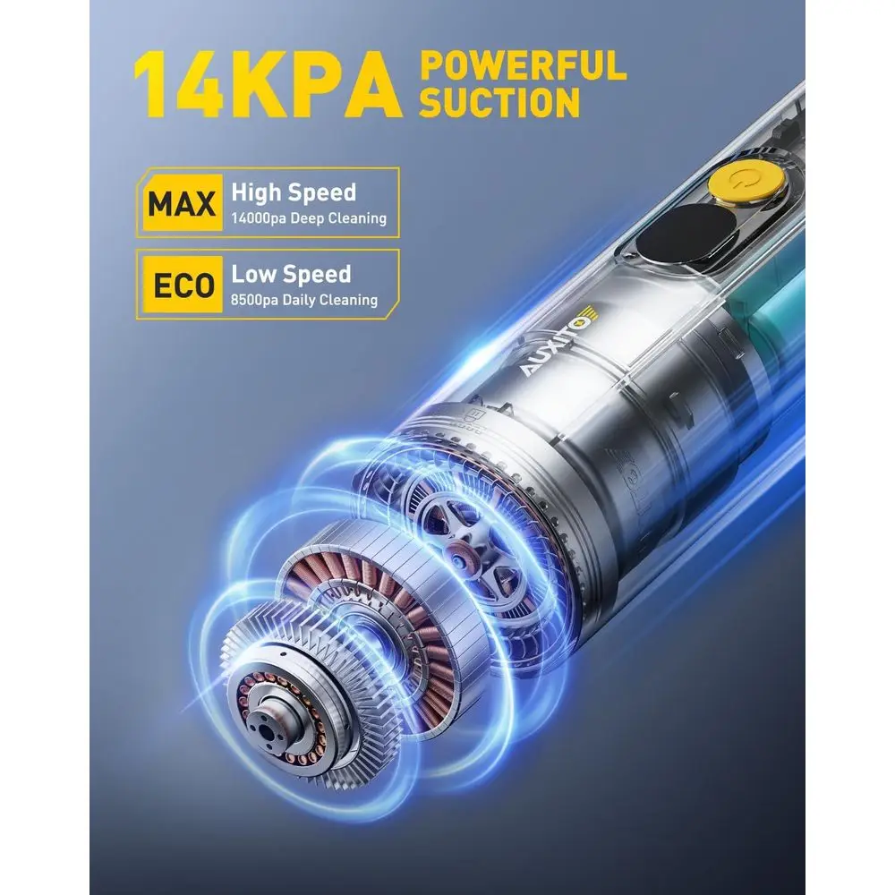 14000Pa Portable Handheld Vacuum for Car, Home, Pet, and Office - Silver