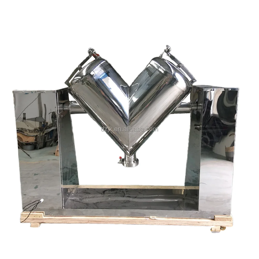 DZJX Powder 5 l 8 Liters 500l Desktop Chemical v Screw Conical Type Mixer V-cone Mixing Machine for Aluminum Granules