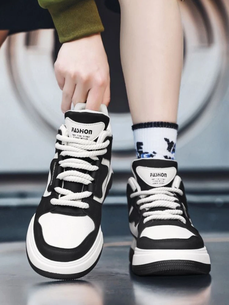 Sports Platform High Cut Boots for Men Spring Autumn Lace Up Man Shoes Comfortable Non Slip Hot Selling New Offer Footwear Sale