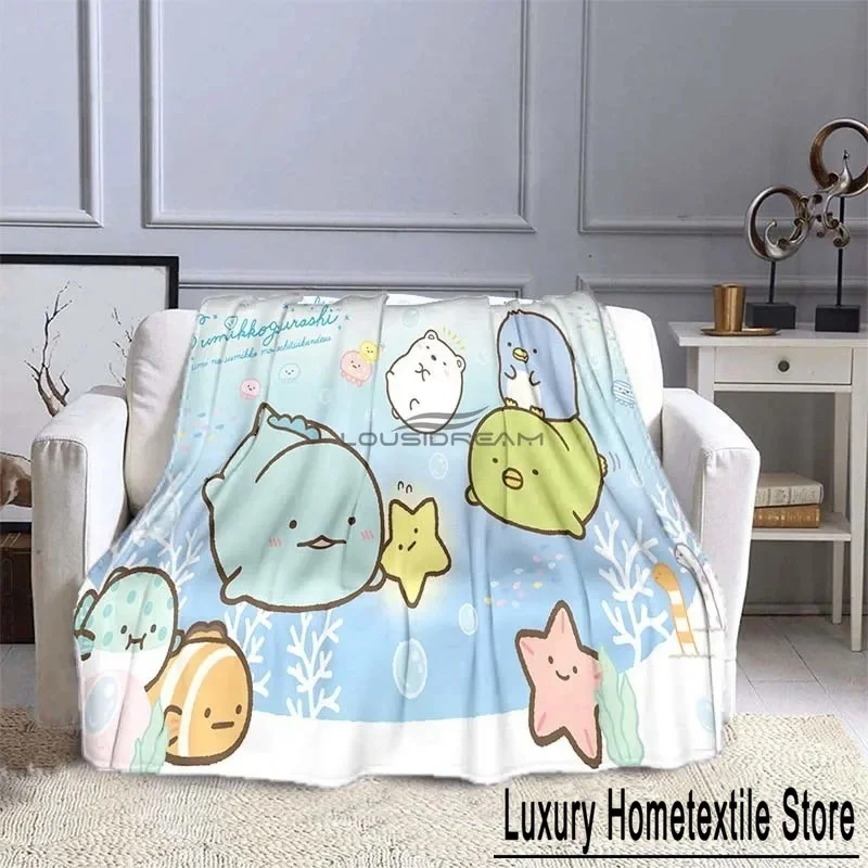 Sumikko Gurashi Cut Blankets Children's Warm Beautiful Blankets Flannel Soft and Comfortable Blanket Home Travel Birthday Gift