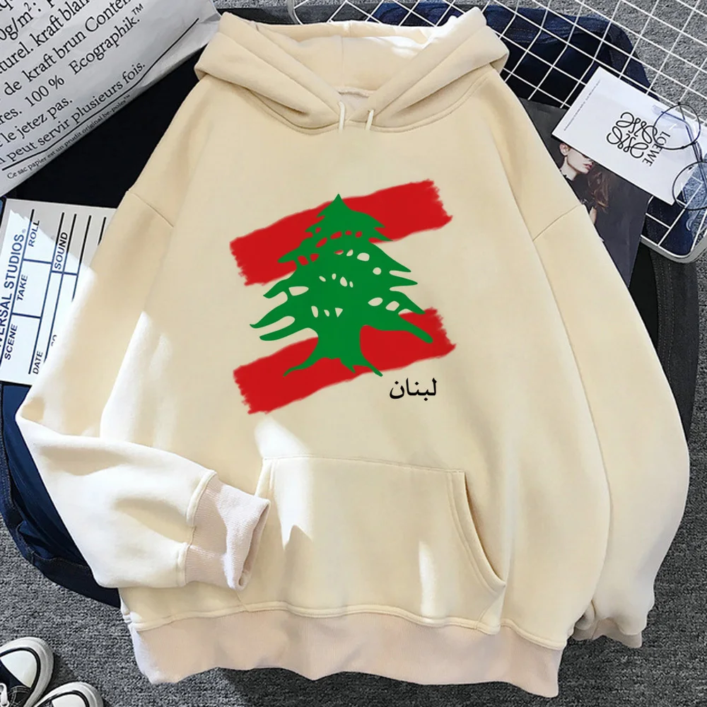 Lebanon hoodie comfortable clothes for teens printed design youthful patterned women sweatshirts funny youthful modern style Y2K