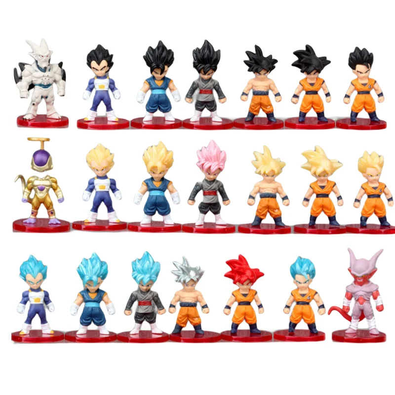 

5.5-11CM 1Set Action Figure Dragon Ball Super Saiyan Son Goku Vegeta Frieza Vegetto PVC Anime Figure Collectible Model Toy Gift