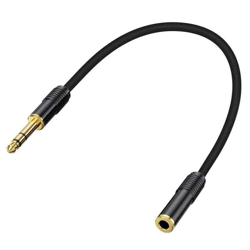 Gold-Plated Connector Metal Shell 6.35mm Male Female Dual Channel Bass Keyboard Mixer Power Amplifier Mixer Cable