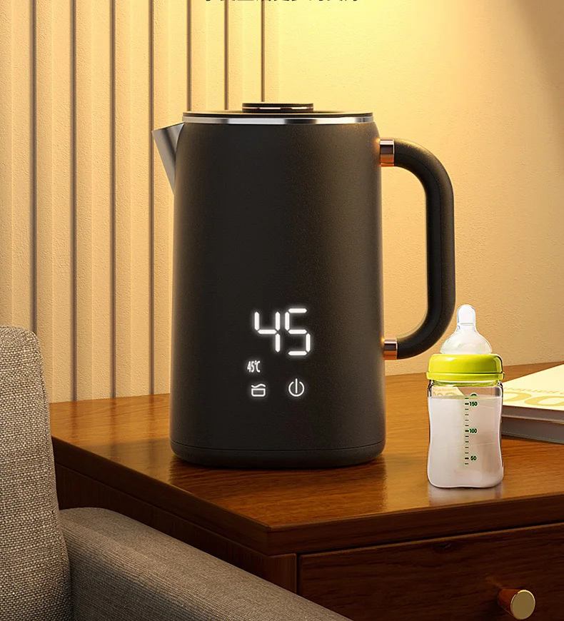 Digital Display Electric Kettle 1.7L Double Wall Electric Kettle with Touch Sensitive Control