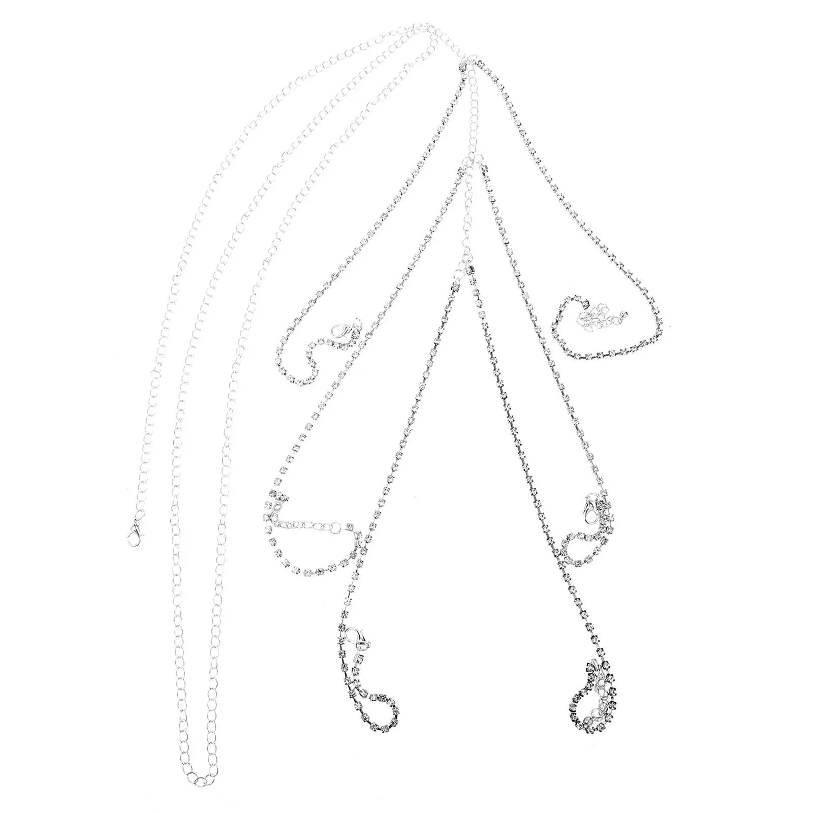 Rhinestone Body Chain Sparkly Leg Thigh Chain Jewelry for Women Nightclub Beach Festival Party Fashion Accessory