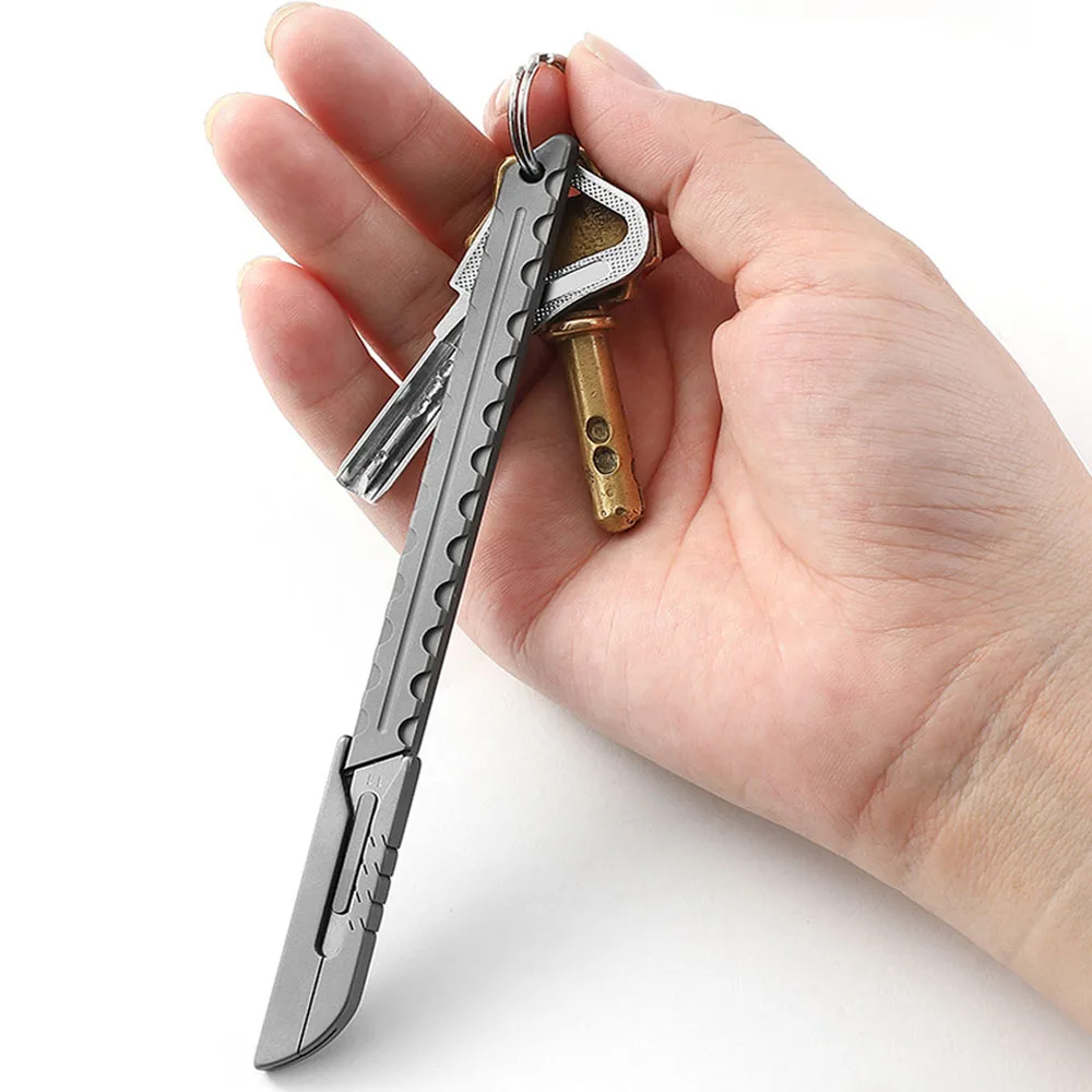 Imagem -06 - Titanium Alloy Bolso Bisturi Faca Sharp Mini Utilitário Portátil ao ar Livre Emergência Ferramentas de Autodefesa 10 Pcs 11 Lâminas