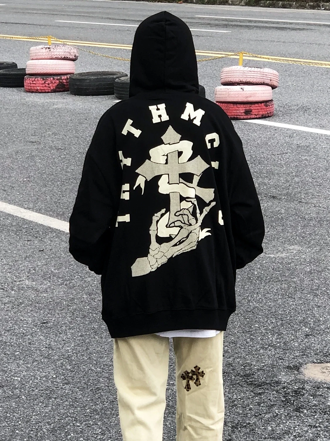 

American High Street Dark Men's Printed Hooded Sweater Original Design Niche Loose Trendy Hoodie Anime Clothesofficial-website