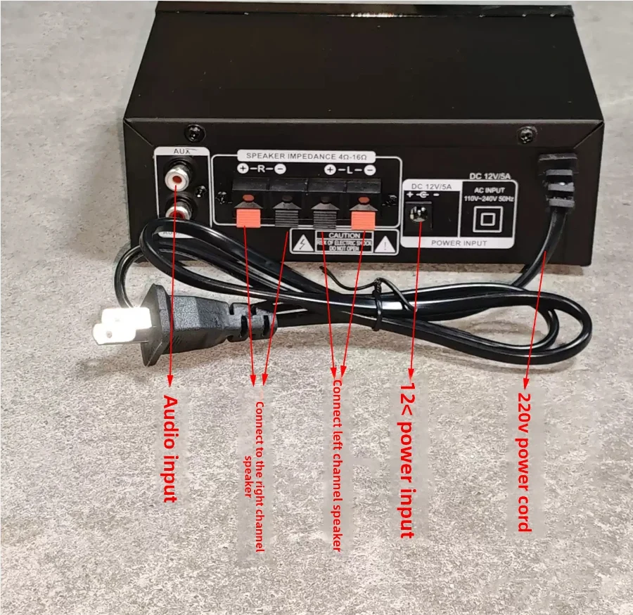 60W high-power Bluetooth receiver 12V2 channel car power amplifier board front decoding board with car power amplifier